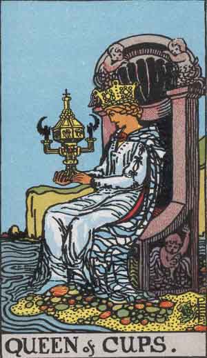 Tarotkarte - Königin der Kelche