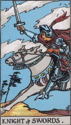 Tarotkarte - Ritter der Schwerter