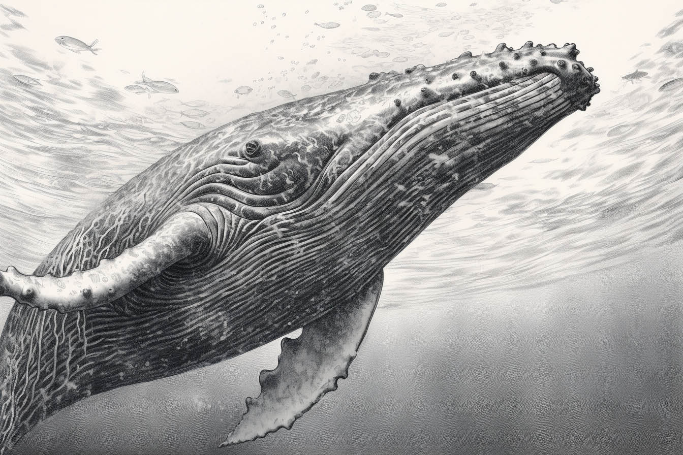 Der Wal als Krafttier unter der Wasseroberfläche