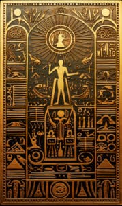 Ägyptisches Tarot - Karte mit Schriftzeichen