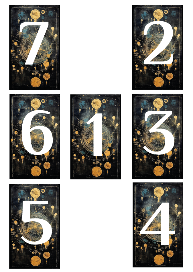 Tarot Beziehungsspiel mit 7 Karten