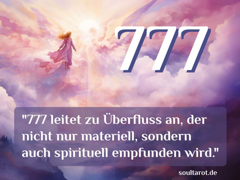 Bedeutung 777 Engelszahl Finanzen - Zitat