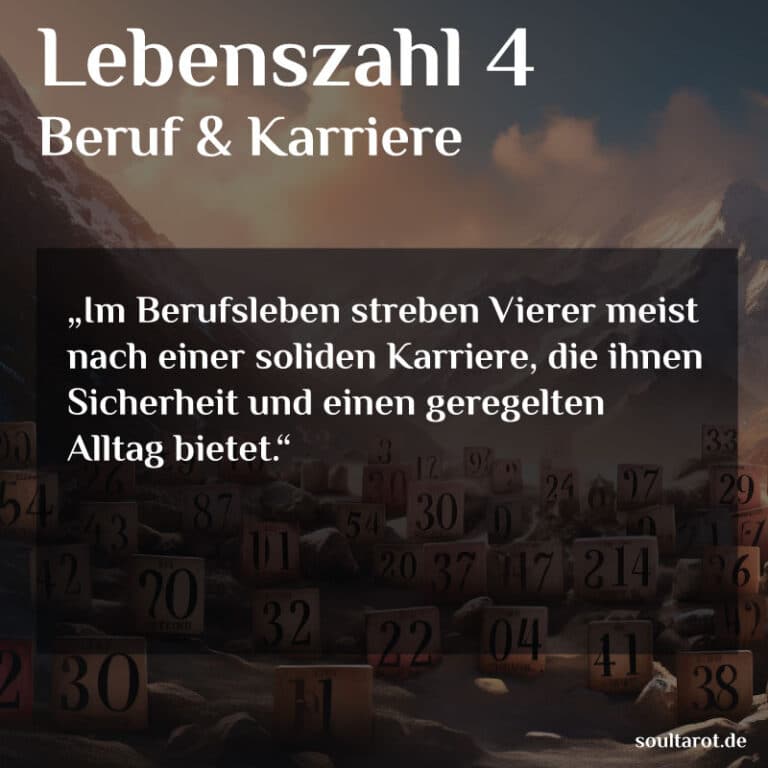Wunderschne Lebenszahl 4 Bedeutung Bild