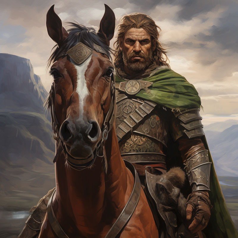 Rune Ehwaz - Keltischer Krieger auf Pferd