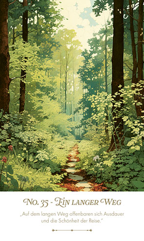 Kipperkarte Ein Langer Weg - Lichtung im Wald mit schmalem Pfad - No. 35