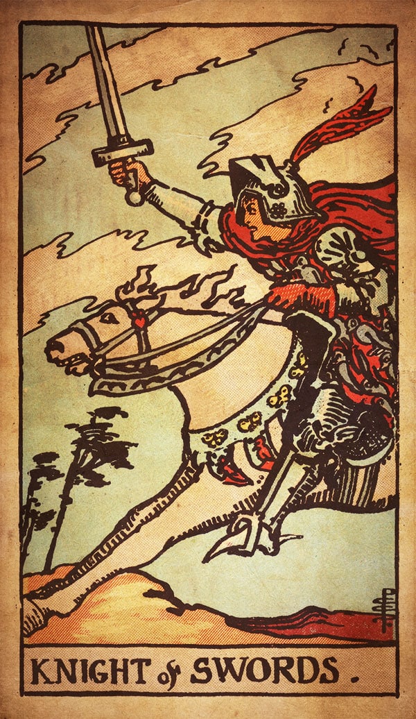 Tarot Tageskarte ziehen – Ritter der Schwerter (Rider-Waite)