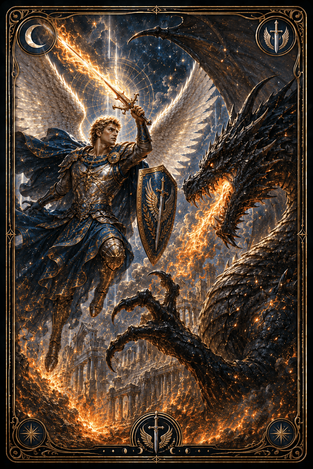 Erzengel Michael - Kampf gegen den Drachen