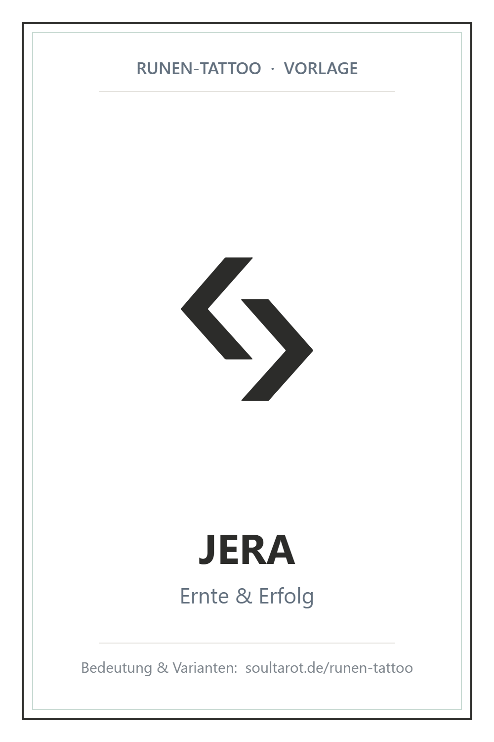 Runen-Tattoo-Vorlage: Jera-Rune (ᛃ) – Symbol für Ernte & Erfolg